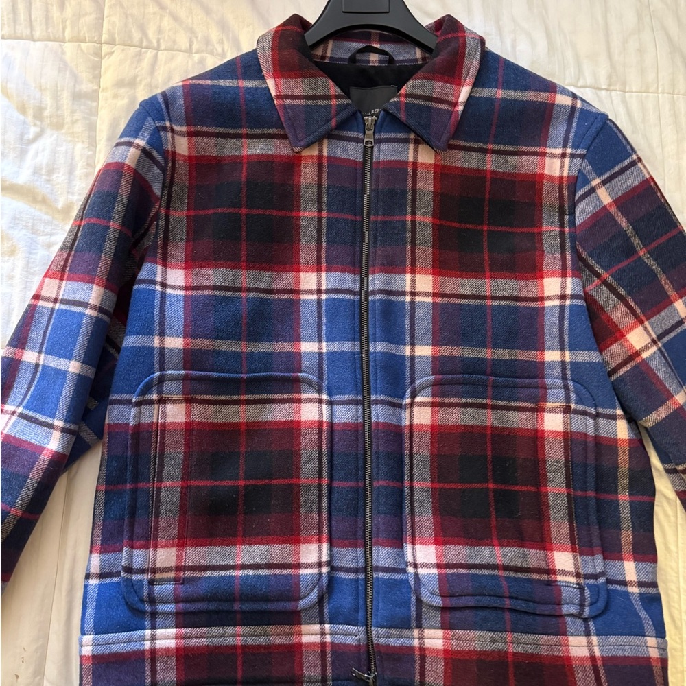 Banana Republic Red and Blue Plaid Jacket